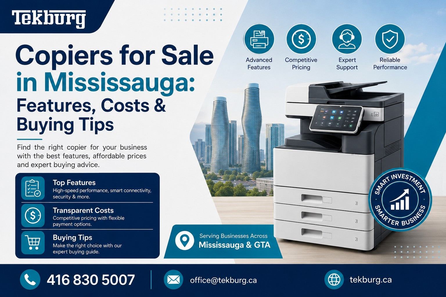 Copiers for Sale in Mississauga: Features, Costs & Buying Tips