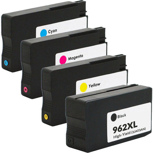 Compatible HP 962XL Ink Cartridge Combo High Yield BK/C/M/Y