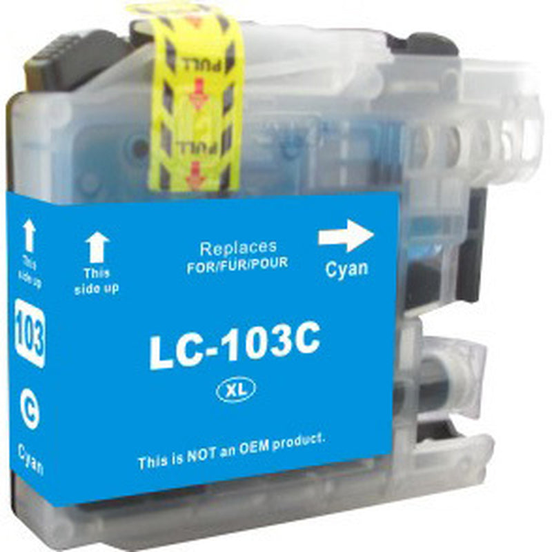 Compatible Brother LC103 Cyan Ink Cartridges High Yield