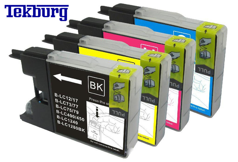Compatible Brother LC75 Black and Colour Ink Cartridges High Yield