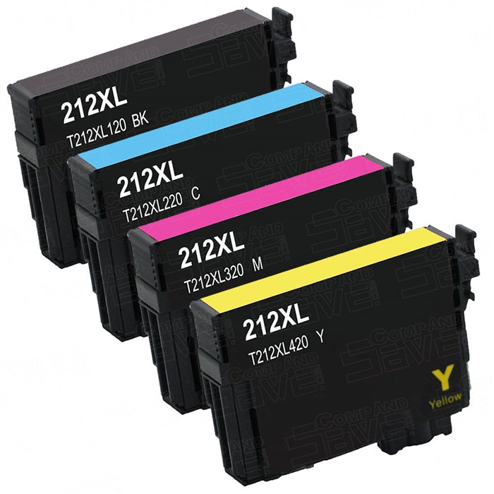 Epson T212XL Compatible Black and Color Ink Cartridges High Yield