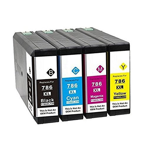 Epson T786XL Compatible Ink Cartridge Combo High Yield BK/C/M/Y