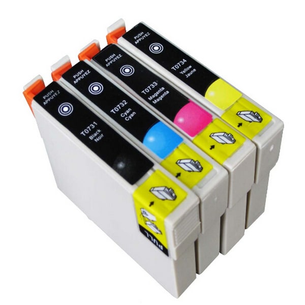 Epson T073 Compatible Black and Color Ink Cartridges