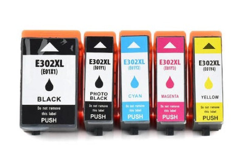 Epson T302XL Compatible Black and Color Ink Cartridges High Yield