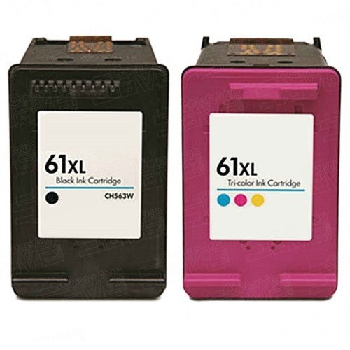 HP 61XL Compatible Black and Color Ink Cartridges High Yield