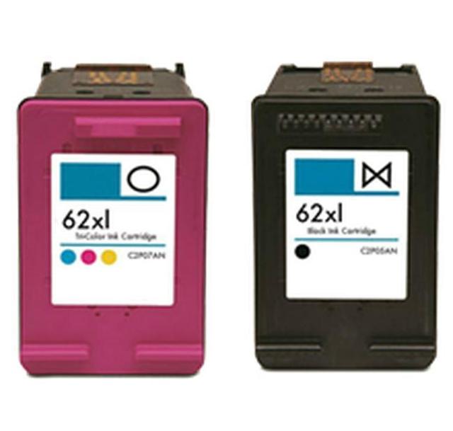 HP 62XL Compatible Black and Color Ink Cartridges  High Yield