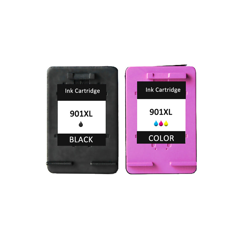 HP 901XL Compatible Black and Color Ink Cartridges