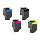 Lexmark 70C1H Remanufactured Toner Cartridge Combo High Yield BK/C/M/Y