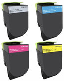 Lexmark 71B10 Remanufactured Toner Cartridge Combo BK/C/M/Y